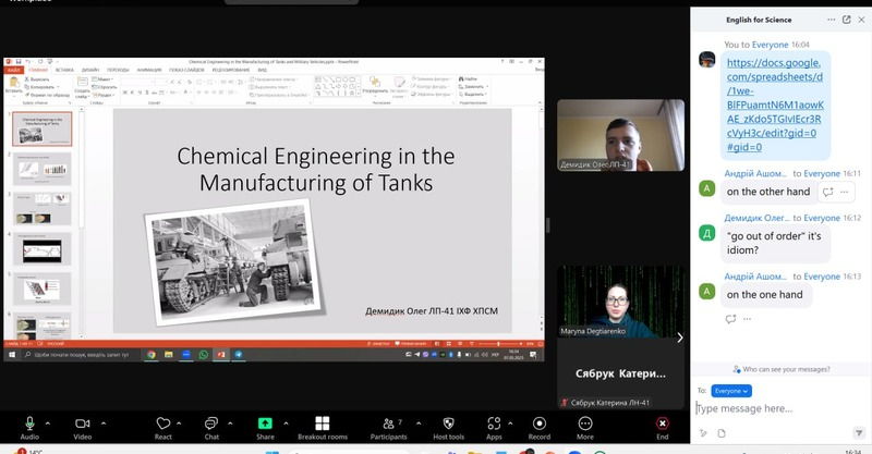 English for Science – Session 8
