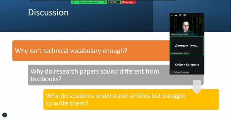 English for Science’ Club Session 5